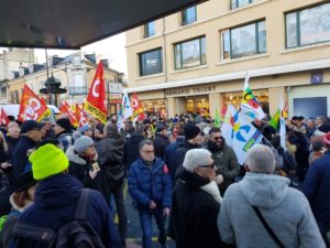 Manifestants à Châeauroux