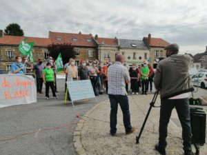 Mobilisation Ribécourt 10 juin 2021 contre projet de fusion à marche forcée