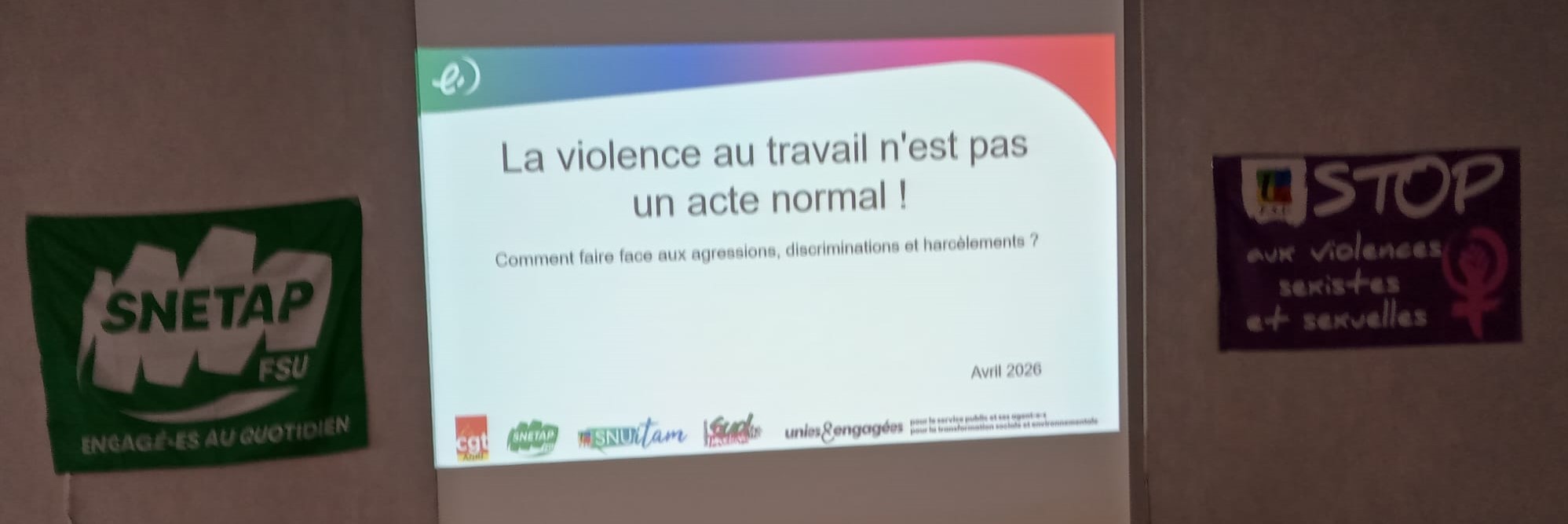 You are currently viewing Un stage syndical inspirant pour lutter contre les violences au travail : un succès à renouveler !