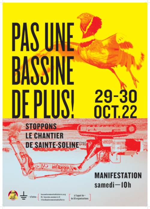 You are currently viewing 29/30 octobre – Pas une bassine de + – Stoppons le chantier de Sainte-Soline !