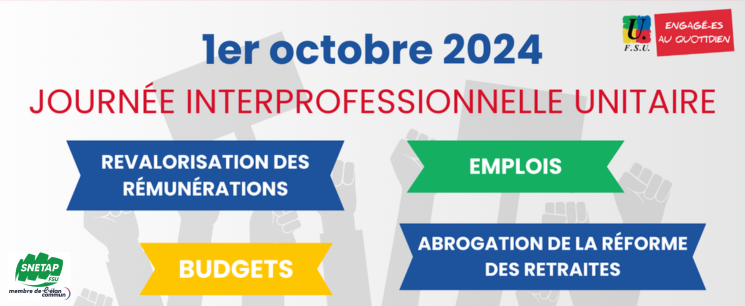 Lire la suite à propos de l’article 1er octobre 2024 – Appel à la mobilisation pour les salaires, les services publics et l’abrogation de la loi retraites