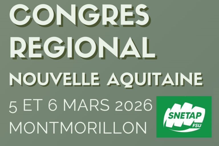Lire la suite à propos de l’article LE SNETAP-FSU NOUVELLE AQUITAINE EN CONGRES A MONTMORILLON