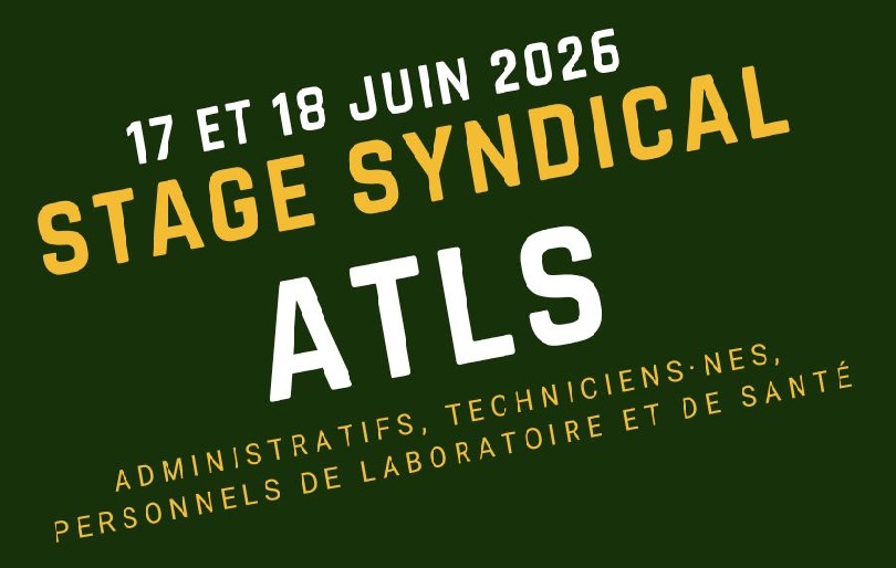 You are currently viewing ATLS – Stage syndical du SNETAP-FSU – les 17 et 18 juin 2026