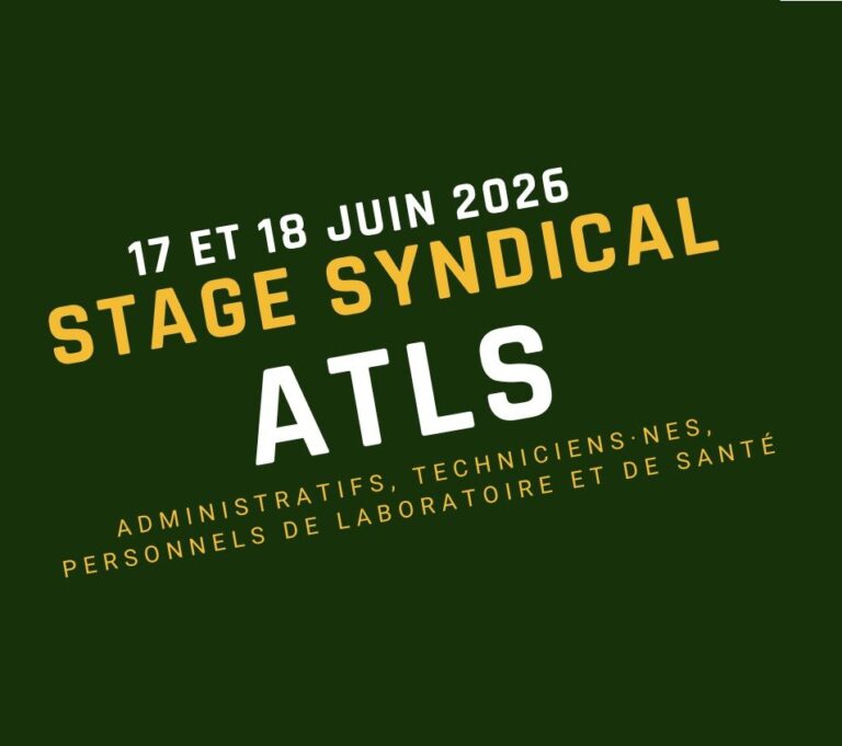 Lire la suite à propos de l’article ATLS – Stage syndical du SNETAP-FSU – les 17 et 18 juin 2026
