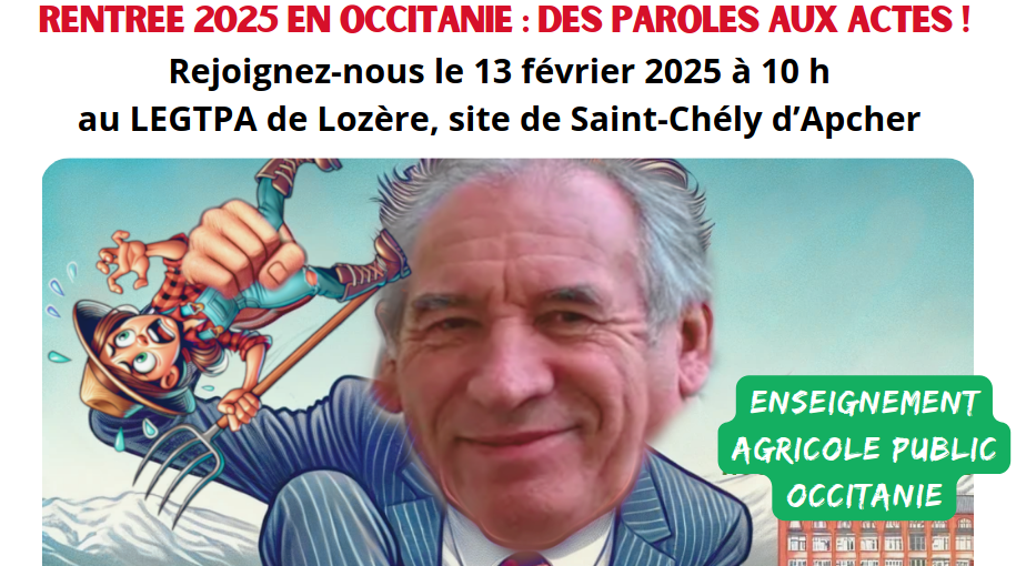 RENTRÉE 2025 EN OCCITANIE : DE LA PAROLE AUX ACTES !