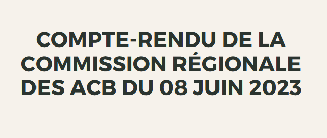Lire la suite à propos de l’article Compte-rendu de la Commission régionale de suivi des conditions d’emploi des personnels ACB en FPCA du 8 juin 2023