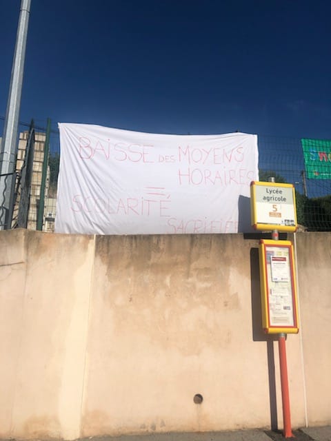 Grève ce jeudi 8 septembre des lycées agricoles : Les Arcs, Hyères, Avignon et Antibes