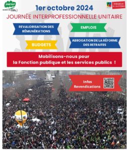 affiche de mobilisation du 01 10 2024