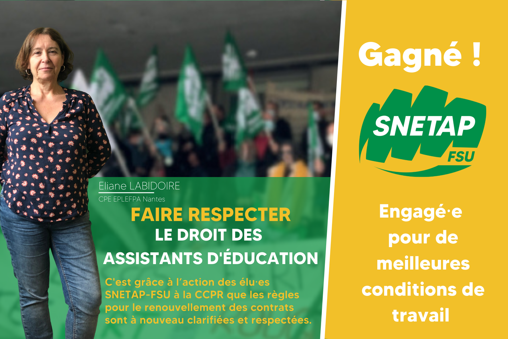 Lire la suite à propos de l’article Gagné ! Faire respecter le droit des assistants d’éducation !